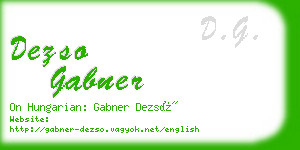 dezso gabner business card
